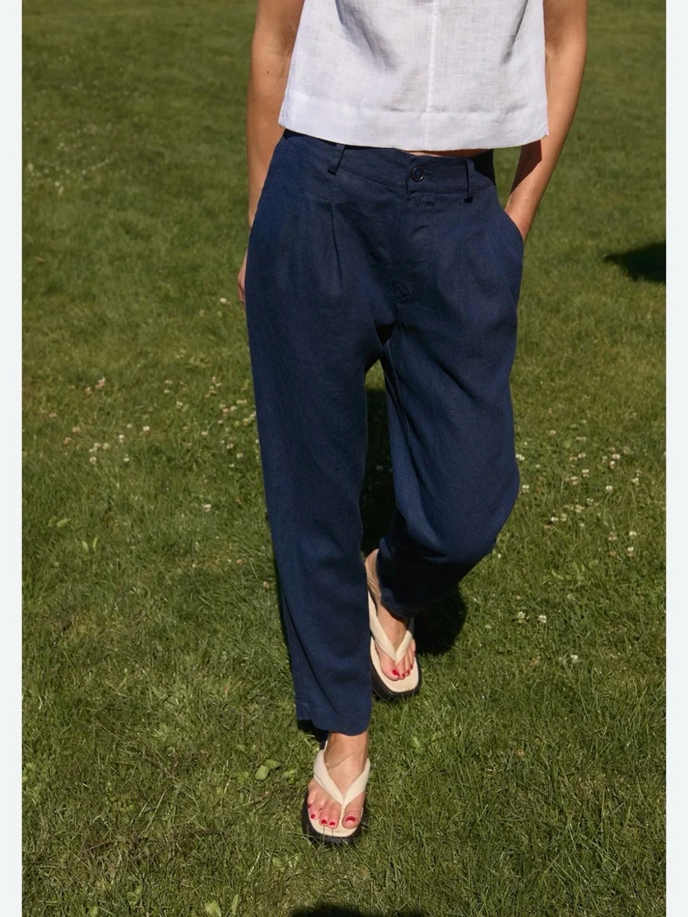 Zara linen taper